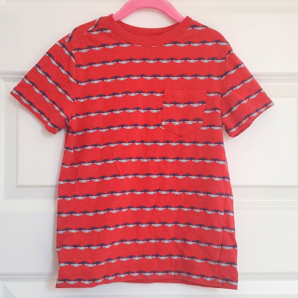 Cat & Jack Red Shirt with Blue Stripes